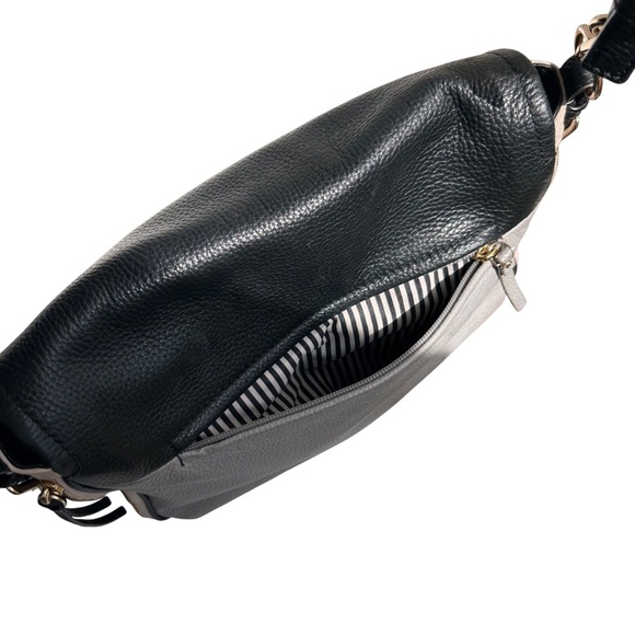 Kate Spade Black & Gray Leather Expandable Crossbody Bag - Picture 13 of 14